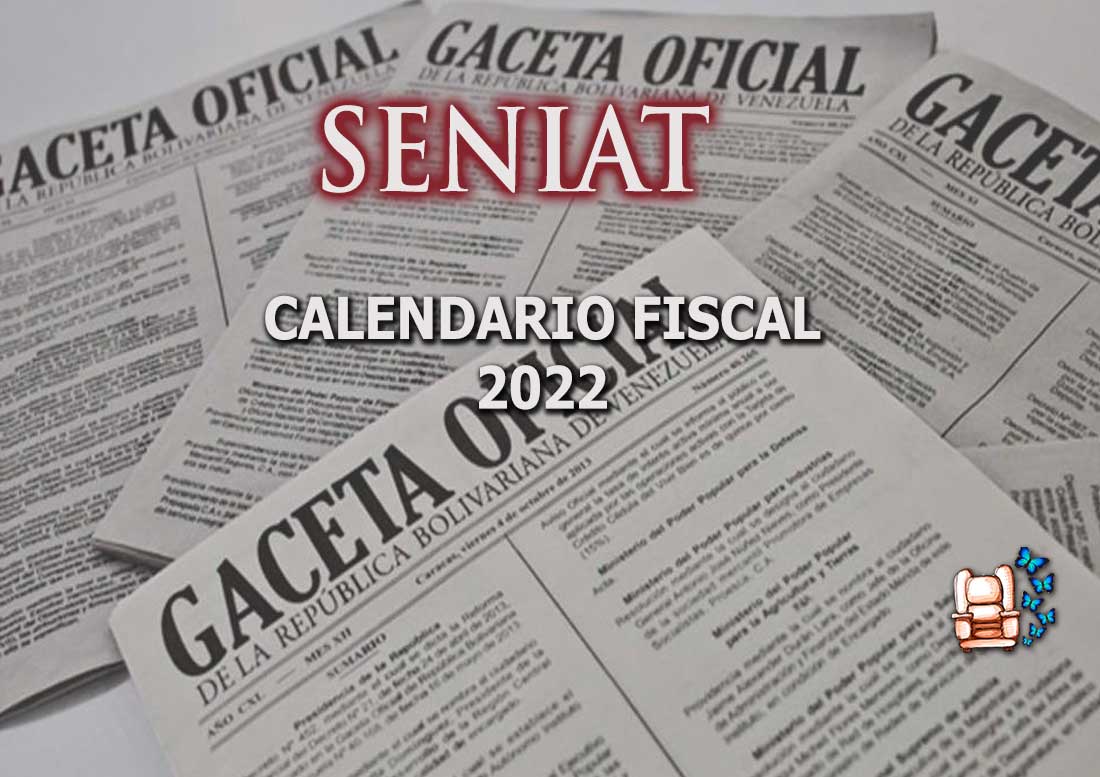 calendario fiscal 2021 - Calendario fiscal 2022 Gaceta oficial.