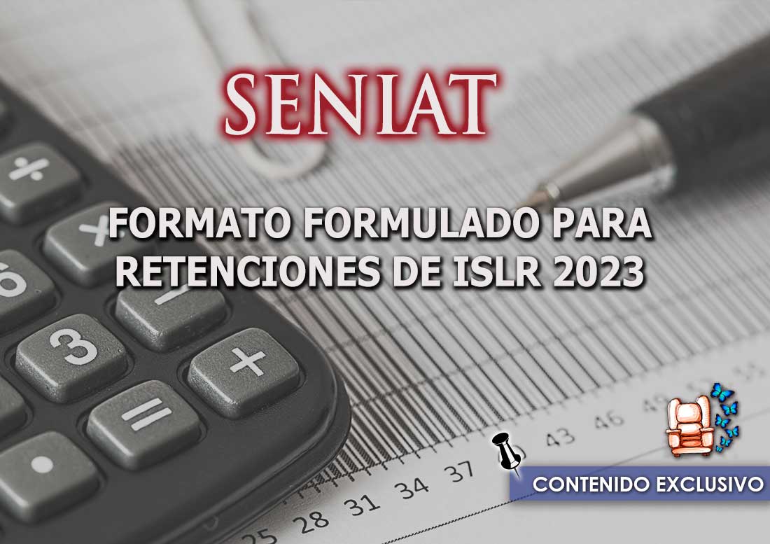 FORMATO FORMULADO PARA RETENCIONES DE ISLR 2023