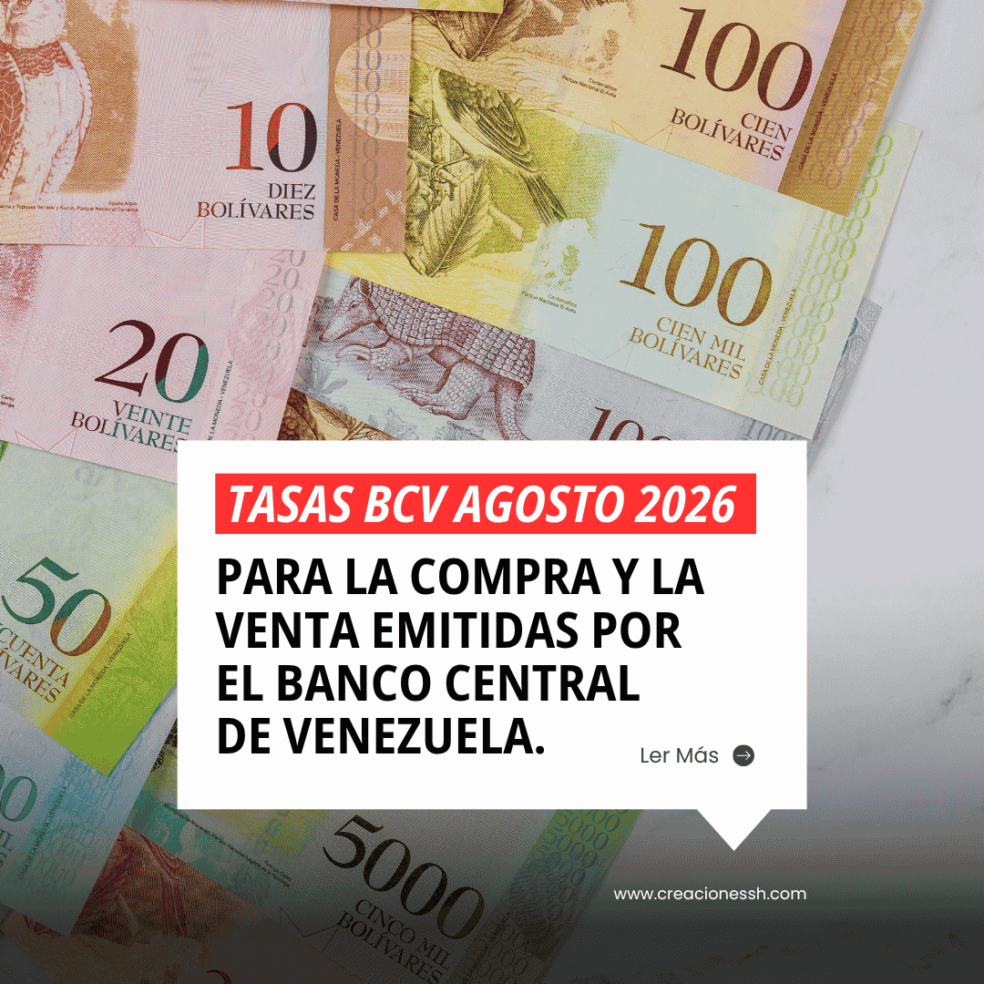 TASAS BCV AGOSTO 2026